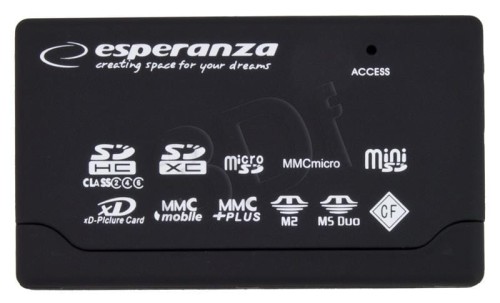Czytnik kart Esperanza EA119 (Zewnętrzny; CF, MMC, SD, SDHC, SDXC)