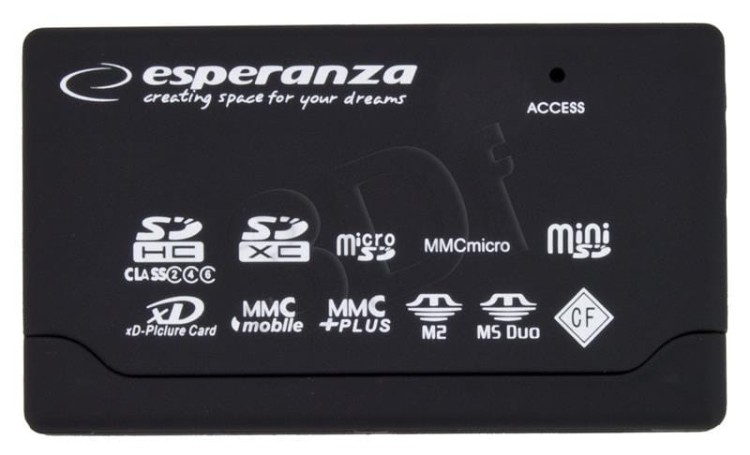 Czytnik kart Esperanza EA119 (Zewnętrzny; CF, MMC, SD, SDHC, SDXC)