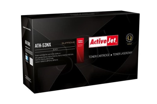Activejet ATH-53NX Toner (zamiennik HP 53X Q7553X, Canon CRG-715H; Supreme; 7900 stron; czarny)