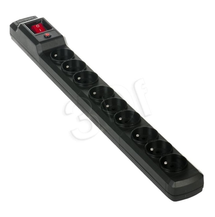 Listwa przeciwprzepięciowa Activejet ACJ Combo 9gn 1,5m (9 x UTE; 10 A; 1,5m; kolor czarny)