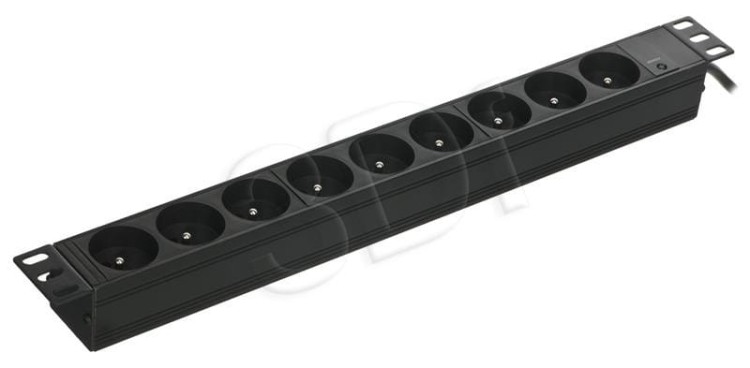 Listwa zasilająca A-LAN PZ09 (9 x UTE; 16 A (3680 W); 1,8m; kolor czarny)