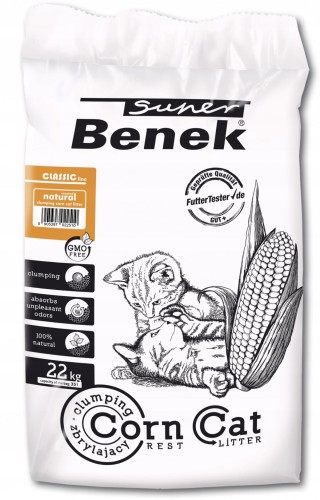 SUPER BENEK Corn Cat Naturalny - żwirek do kuwety -  35 l