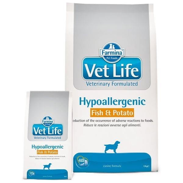 FARMINA Vet Life Hypoallergenic Fish & Potato Canine - sucha karma dla psa - 12 kg