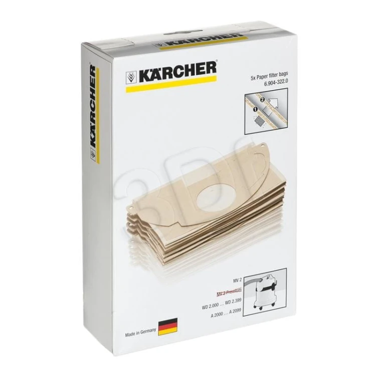 Torebka filtracyjne Karcher (Papier; KARCHER 6.904-322.0; 5 szt.)