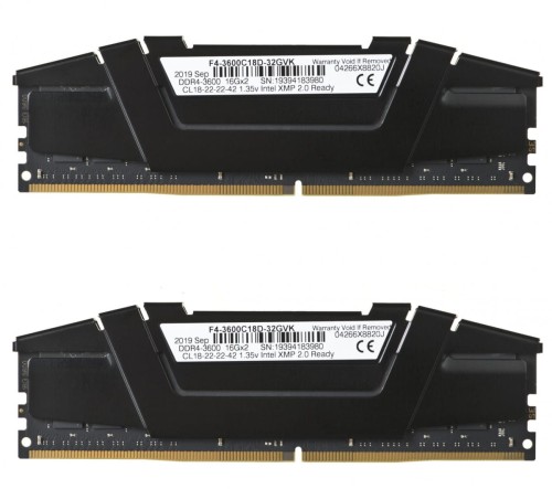 Zestaw pamięci G.SKILL RipjawsV F4-3600C18D-32GVK (DDR4 DIMM; 2 x 16 GB; 3600 MHz; CL18)