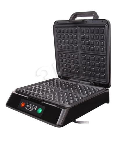 Gofrownica Adler AD 3036 (1500W; kolor srebrny)