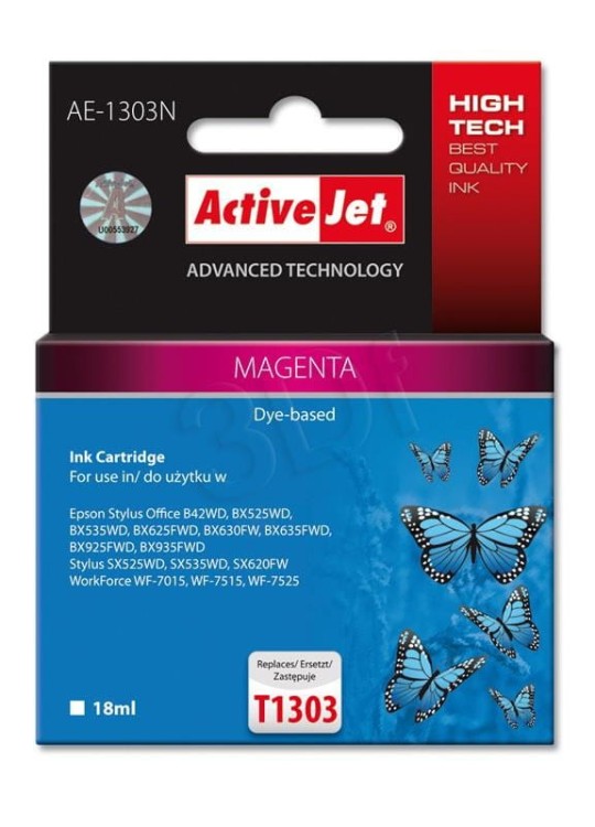 Activejet AE-1303N Tusz (zamiennik Epson T1303; Supreme; 18 ml; czerwony)