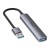 UNITEK HUB USB-A 1XUSB-A 5 GBPS, 3XUSB-A 2.0 ALU