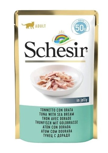 SCHESIR dla kotów Single Dish Tuńczyk z Doradą 50g