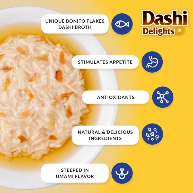 INABA DASHI DELIGHTS Kurczak Tuńczyk&Łosoś 70g bulion dla kota