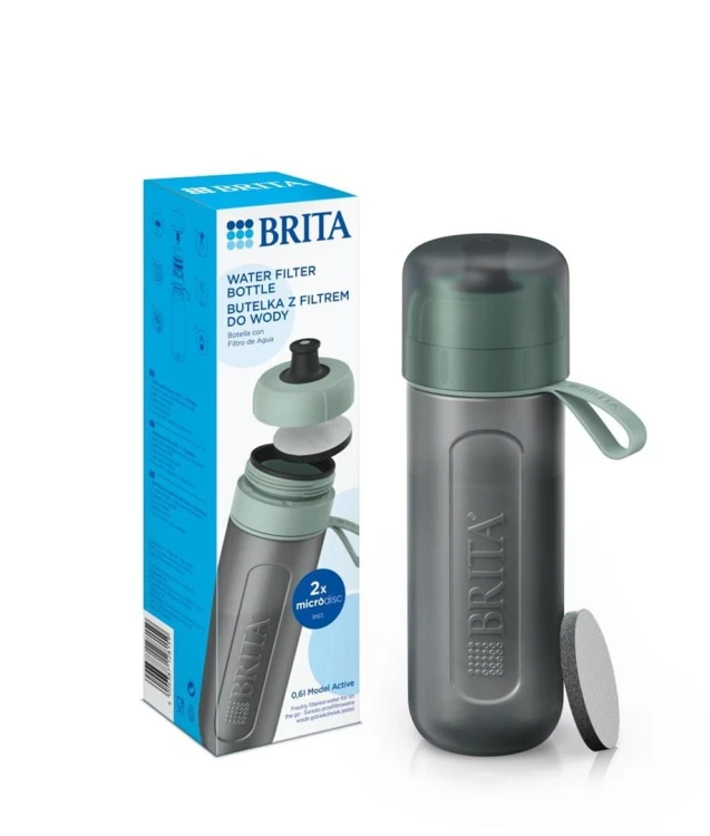 Butelka filtrująca Brita Active pastelowa zieleń 2 dyski