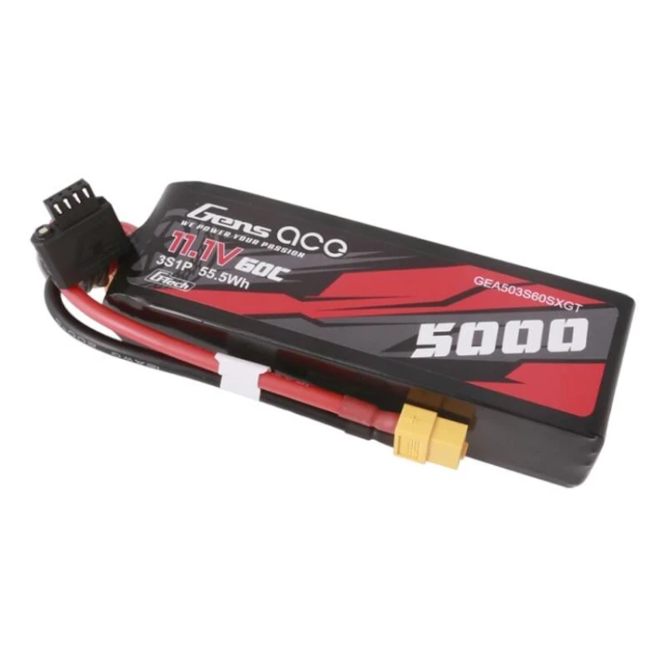 Akumulator Gens ace G-Tech 5000mAh 11.1V 60C 3S1P Lipo With XT60 Plug