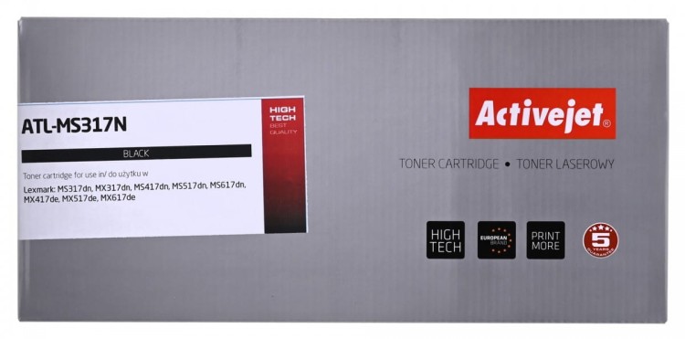 Activejet ATL-MS317N toner (zamiennik do Lexmark 51B2000, Supreme; 2500 stron; czarny)
