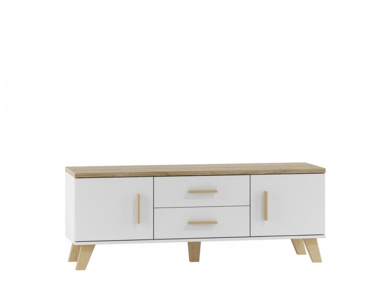 RTV LOTTA 140 2D2S biały+ dąb sonoma