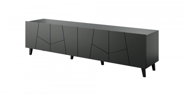Szafka RTV ETNA 200x42x52 czarny mat