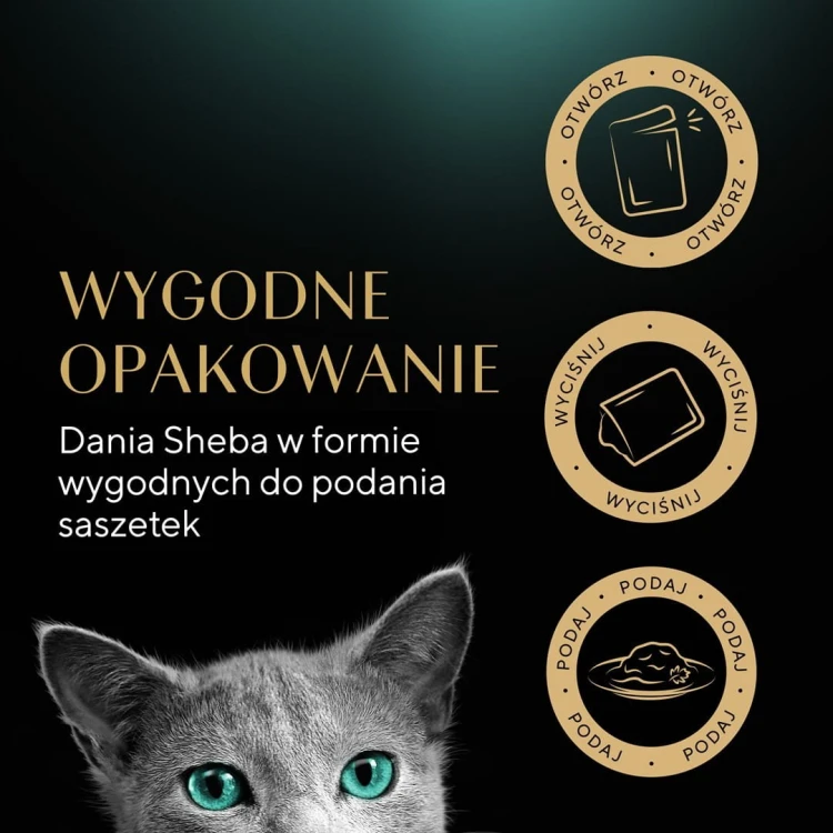 SHEBA Delicacy drobiowe smaki w galarecie- Drób - Mokra karma dla kota - 40x85g