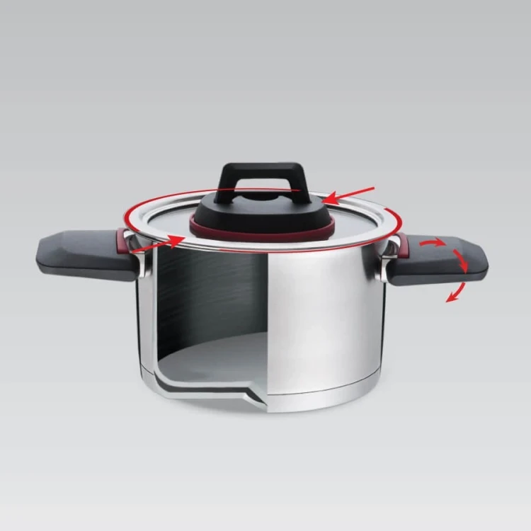 Garnek ze skład.uszami+pokrywka MR-3530-22   4,2L
