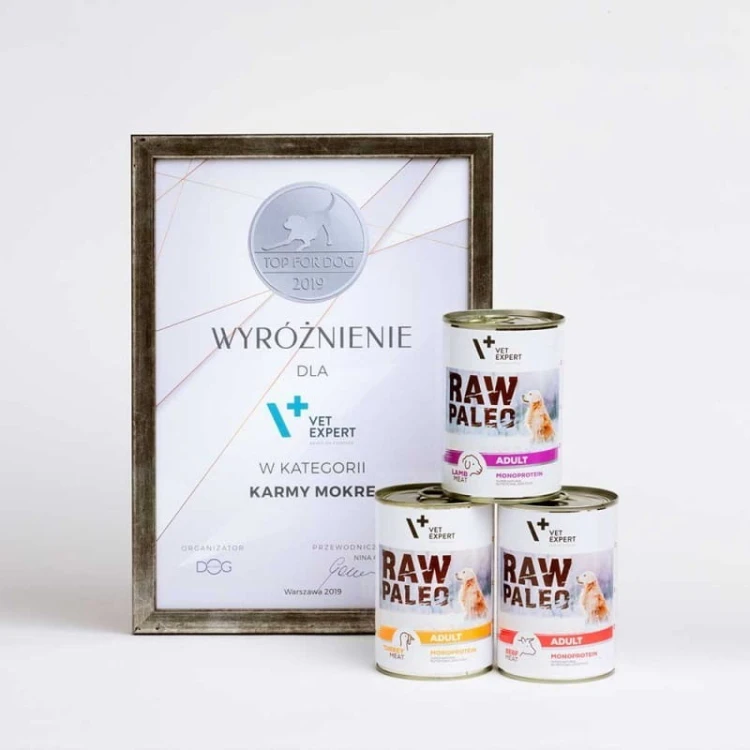 VetExpert Raw Paleo Indyk Adult Can 800g