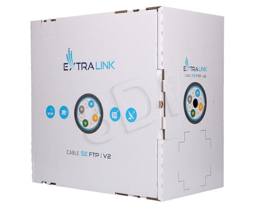 Kabel sieciowy Extralink EX.8710 (FTP; 305m; kolor czarny)
