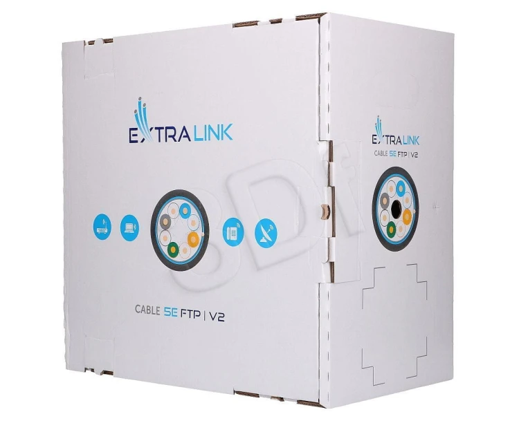 Kabel sieciowy Extralink EX.8710 (FTP; 305m; kolor czarny)
