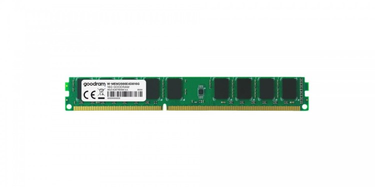 Goodram UDIMM ECC VLP 16GB 2Rx8 2666MHz PC4-21300 W-MEM2666E4D816G