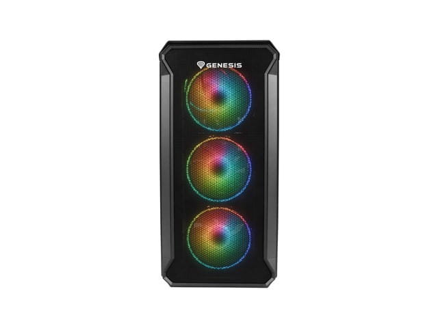 Obudowa NATEC Genesis Irid 503 ARGB NPC-1559 (Micro ATX. Mini ITX; kolor czarny)
