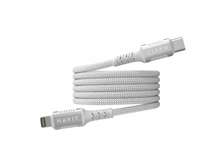 Kabel magnetyczny Havit Typ C-Lightning (biały)