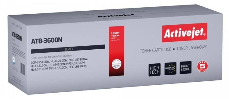 Activejet ATB-3600N Toner (zamiennik Brother TN3600; Supreme; 3000 stron; czarny)