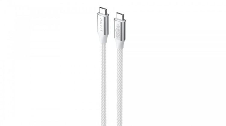 Kabel Havit Typ C-Typ C CB6290 (biały/szary; 100cm)