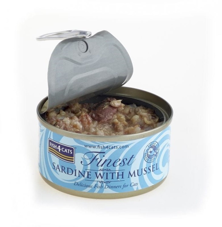 Fish4Cats Finest Sardynka z Omułkiem Zielonym 70g