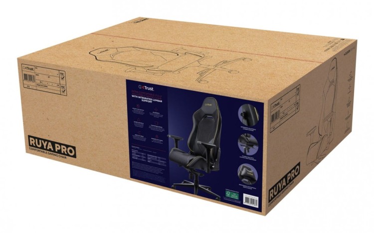 Fotel gamingowy Trust GXT721 Ruya Pro Premium Black