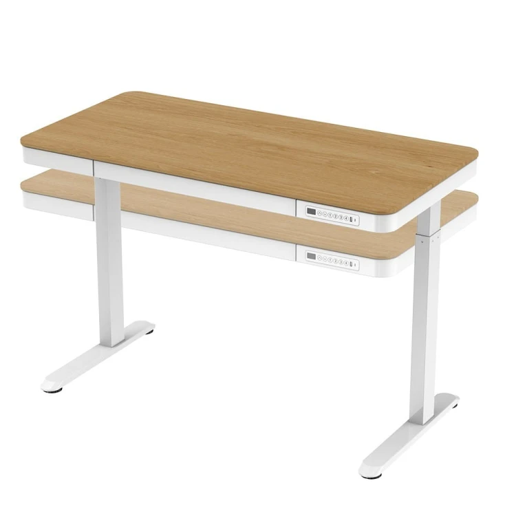 Biurko ACTIVEJET z elektryczną regulacją wysokości 140x70 ET119W-C biały/dąb