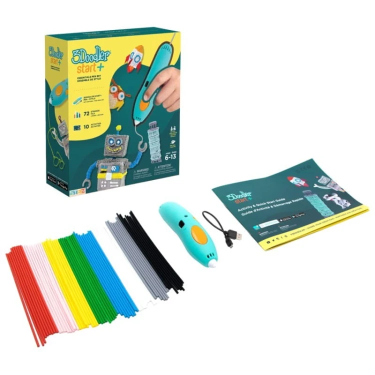 3DOODLER DŁUGOPIS DO DRUKU 3D DLA DZIECI W WIEKU OD 6 LAT 3DOODLER START PLUS, ZESTAW PODSTAWOWY SPLUS