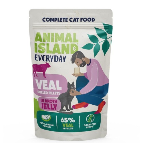 Animal Island NEW JELLY  EVERYDAY 12-PACK SASZETKA 12X85g cielęcina w galaretce