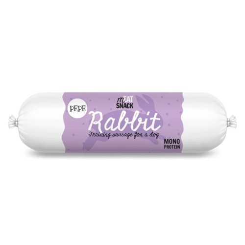 Paka Zwierzaka Pepe kiełbaski meat snack królik 200g