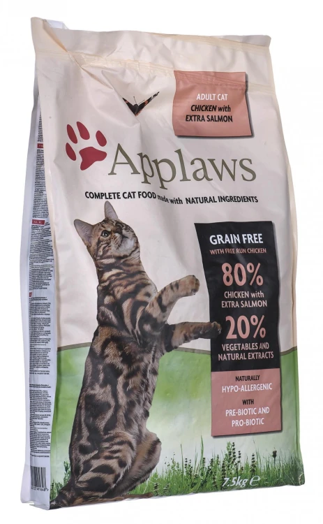 APPLAWS CAT Kurczak i Łosoś - karma dla kotów z wysoką zawartością mięsa - 7,5kg