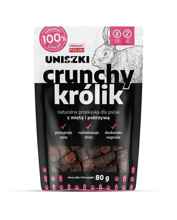 UNISZKI Crunchy królik - Mięta Pokrzywa 80g