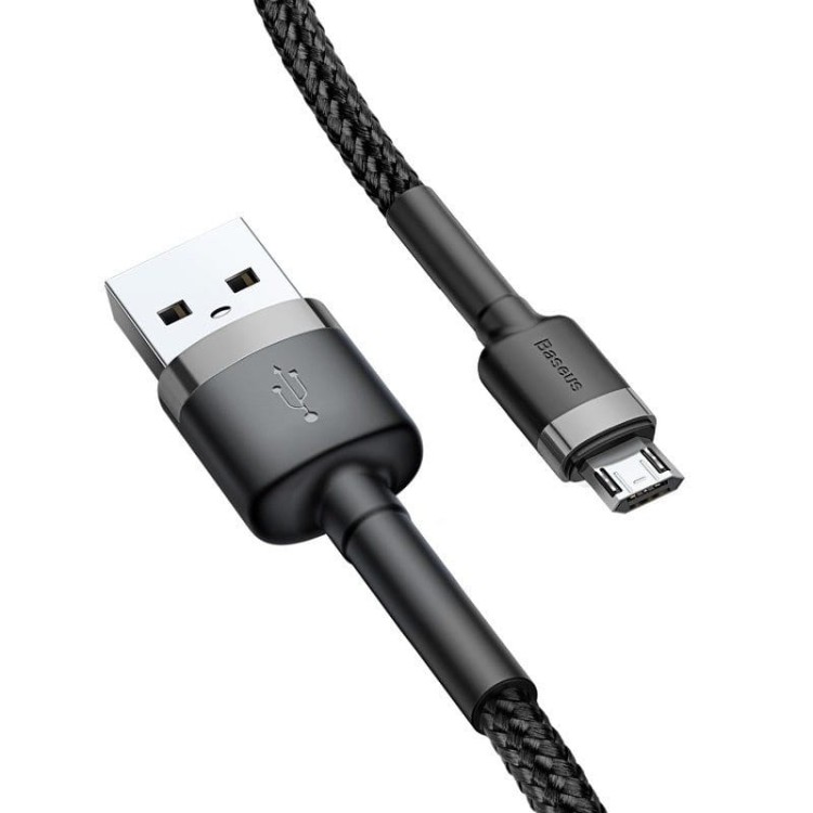 Kabel USB do Micro USB Baseus Cafule 2.4A 1m (szaro-czarny) 4