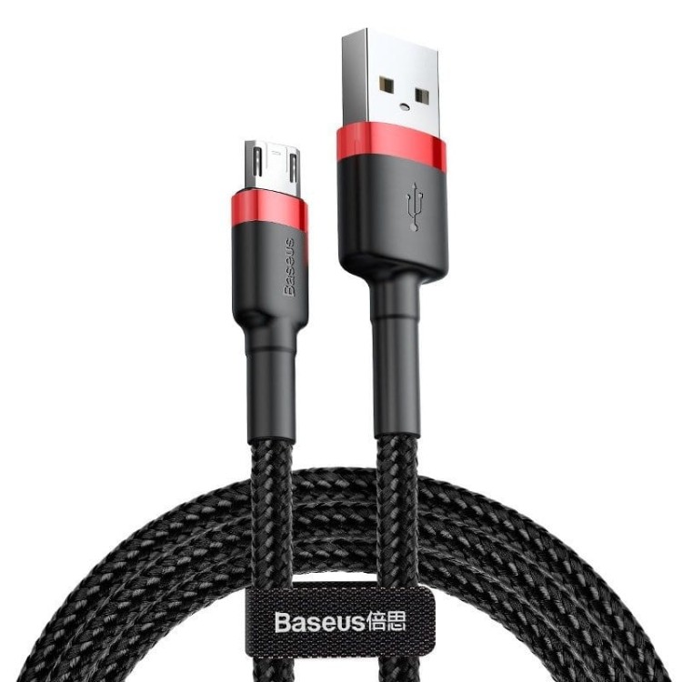 Kabel USB do Micro USB Baseus Cafule 1.5A 2m (czerwono-czarny) 1