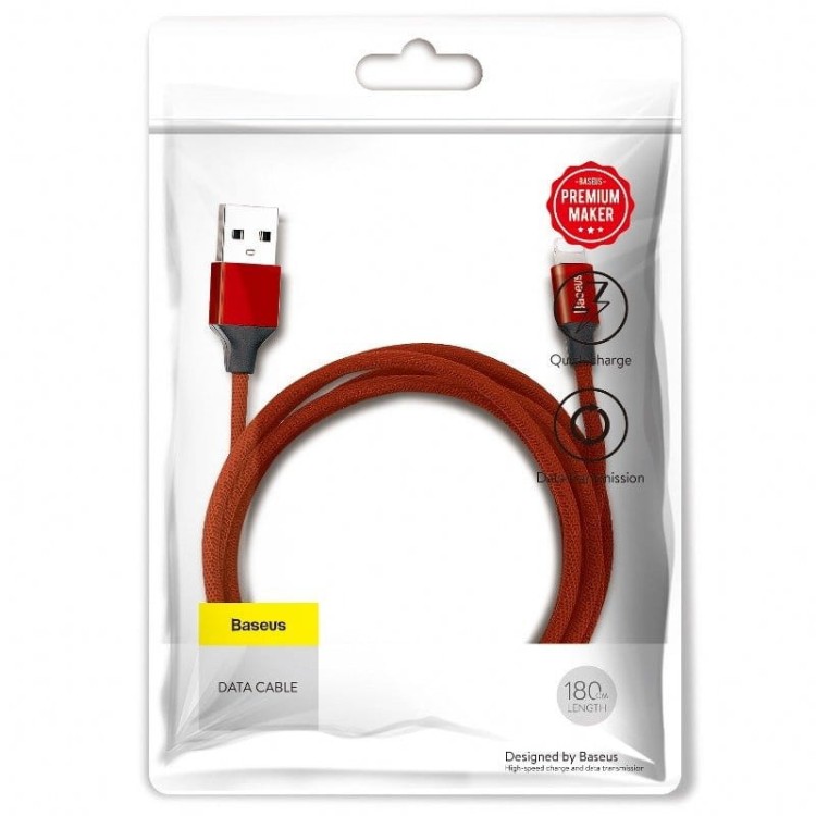Kabel Baseus Yiven Lightning 1.8m 2A (czerwony) 6