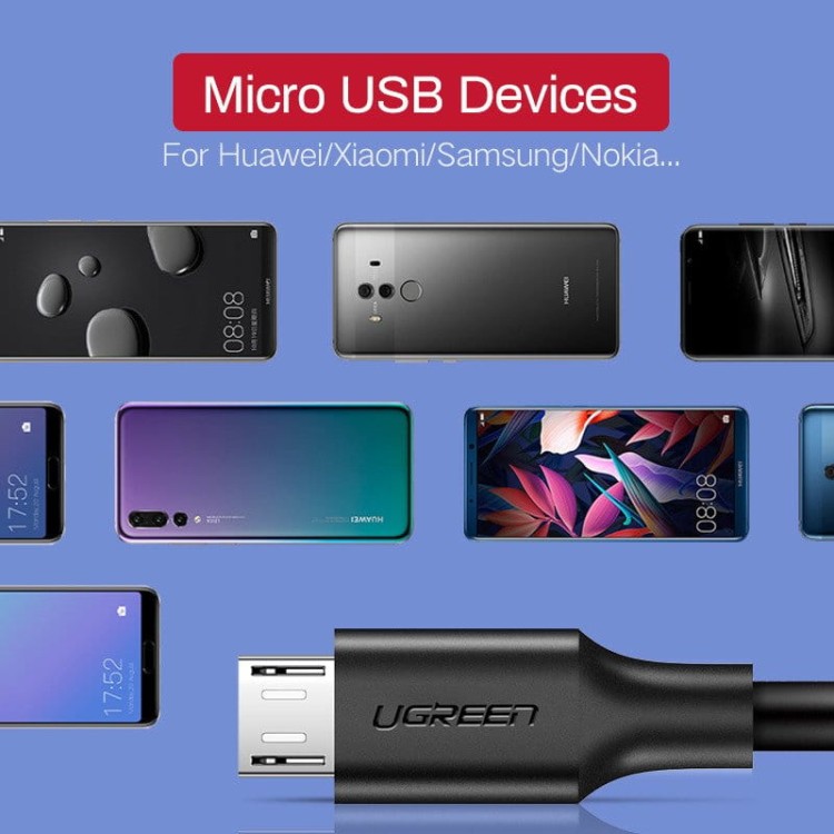 Kabel USB do Micro USB UGREEN US289 QC 3.0 2.4A 1.5m (biały) 7