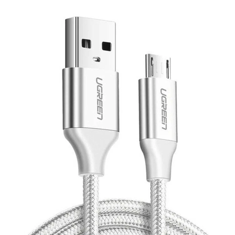 Kabel USB do Micro USB UGREEN US290 QC 3.0 2.4A 2m (biały) 1