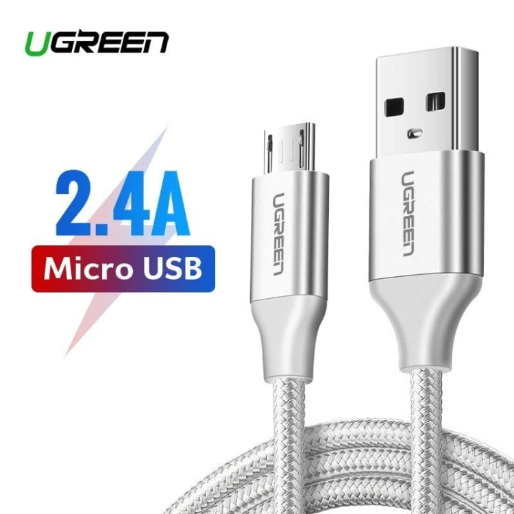 Kabel USB do Micro USB UGREEN US290 QC 3.0 2.4A 2m (biały) 2