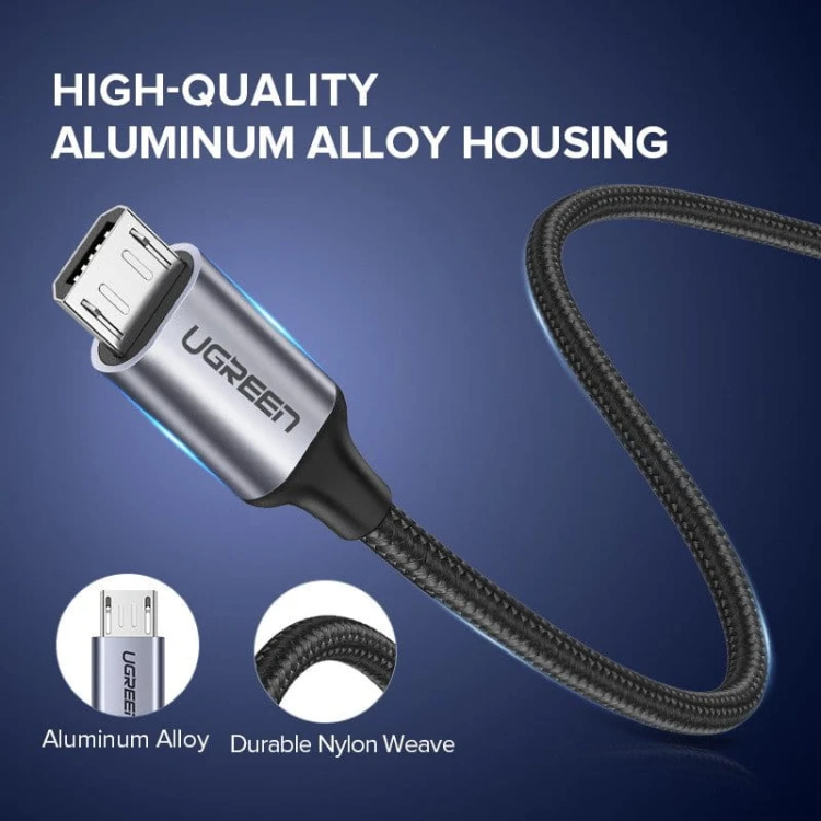 Kabel USB do Micro USB UGREEN US290 QC 3.0 2.4A 2m (biały) 7