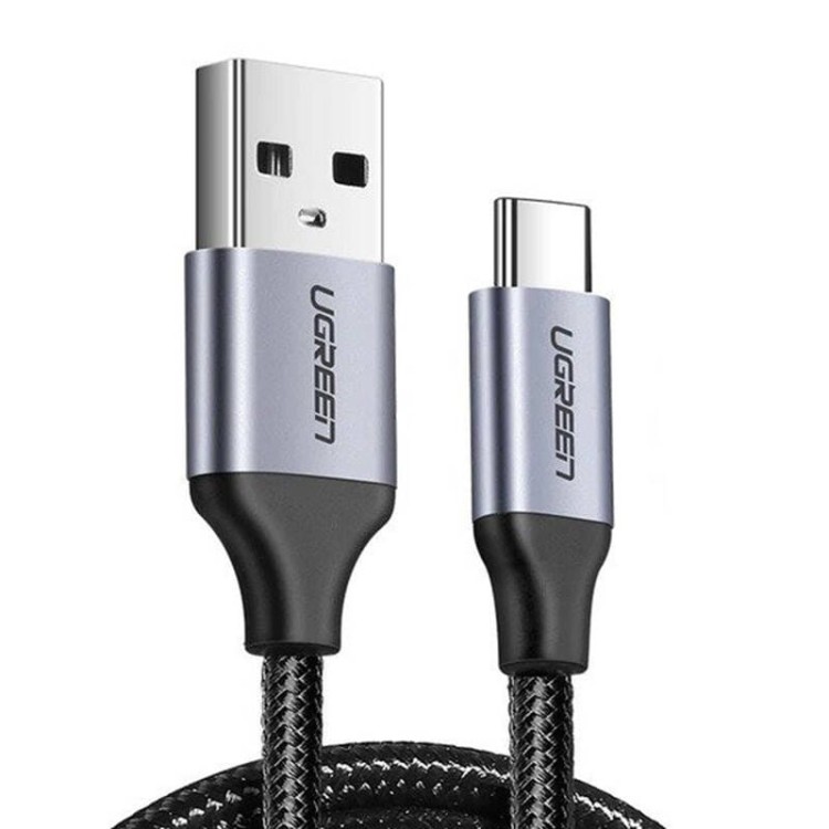 Kabel USB do USB-C QC3.0 UGREEN US288 0,25m z aluminiową wtyczką (czarny) 1