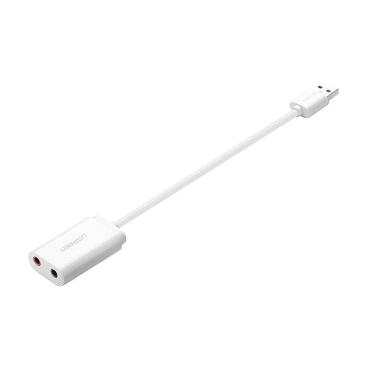 Zewnętrzna karta dźwiękowa USB UGREEN  US205 15cm (biały) 2