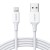 Niklowany kabel Lightning UGREEN MFi 1m US155(biały) 2