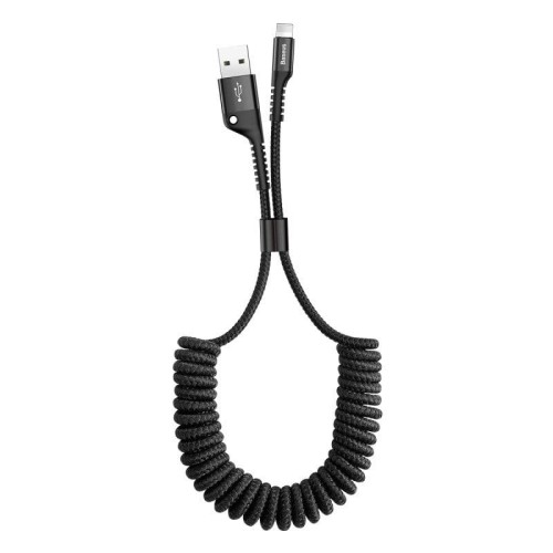 Kabel sprężynowy Lightning Baseus Spring 1m 2A (czarny) 1