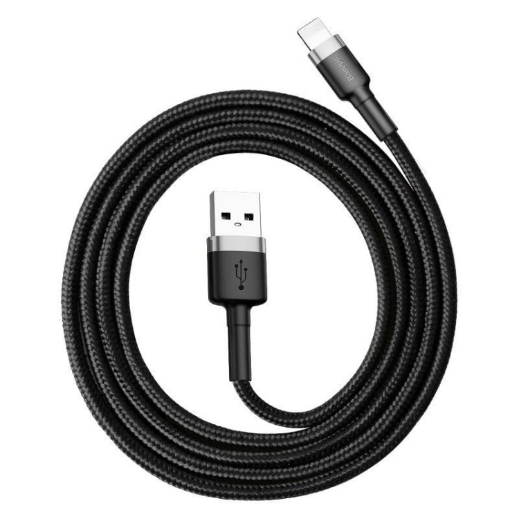 Kabel Lightning USB Baseus Cafule 1,5A 2m (szaro-czarny) 1
