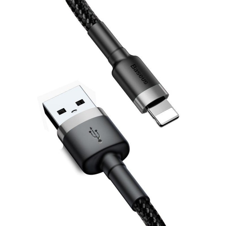 Kabel Lightning USB Baseus Cafule 1,5A 2m (szaro-czarny) 2